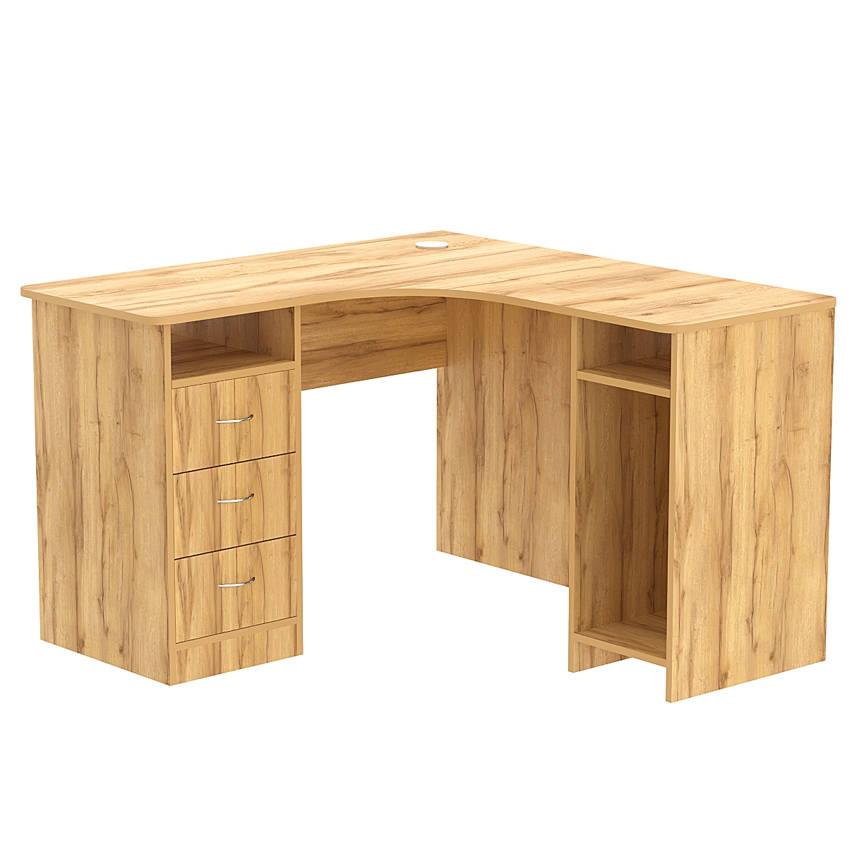Стол угловой с ящиками СУ-03-Л (левосторонний) Дуб Золотистый