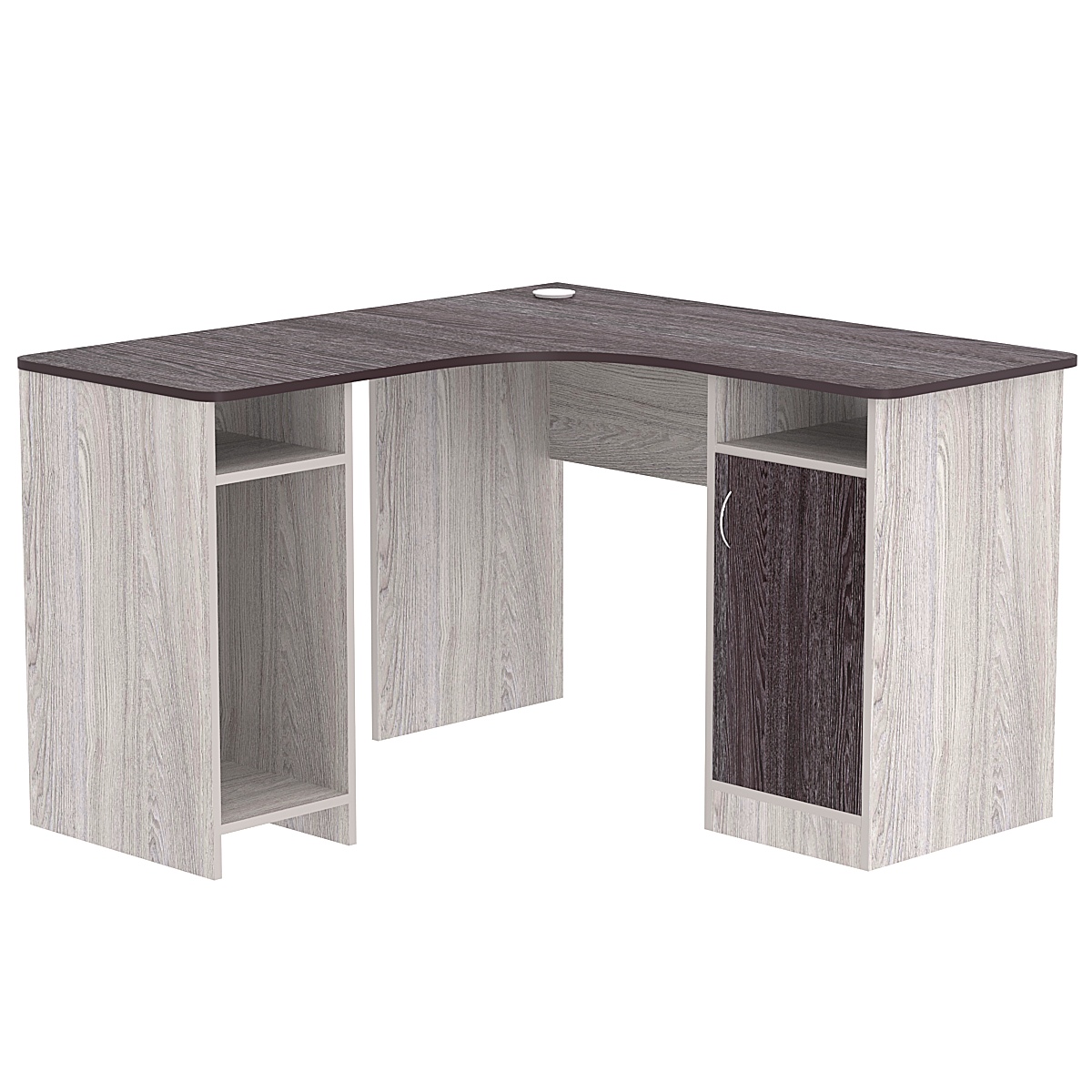 Стол угловой СУ-04-Л (левосторонний) Ясень Анкор светлый + Ясень Анкор темный