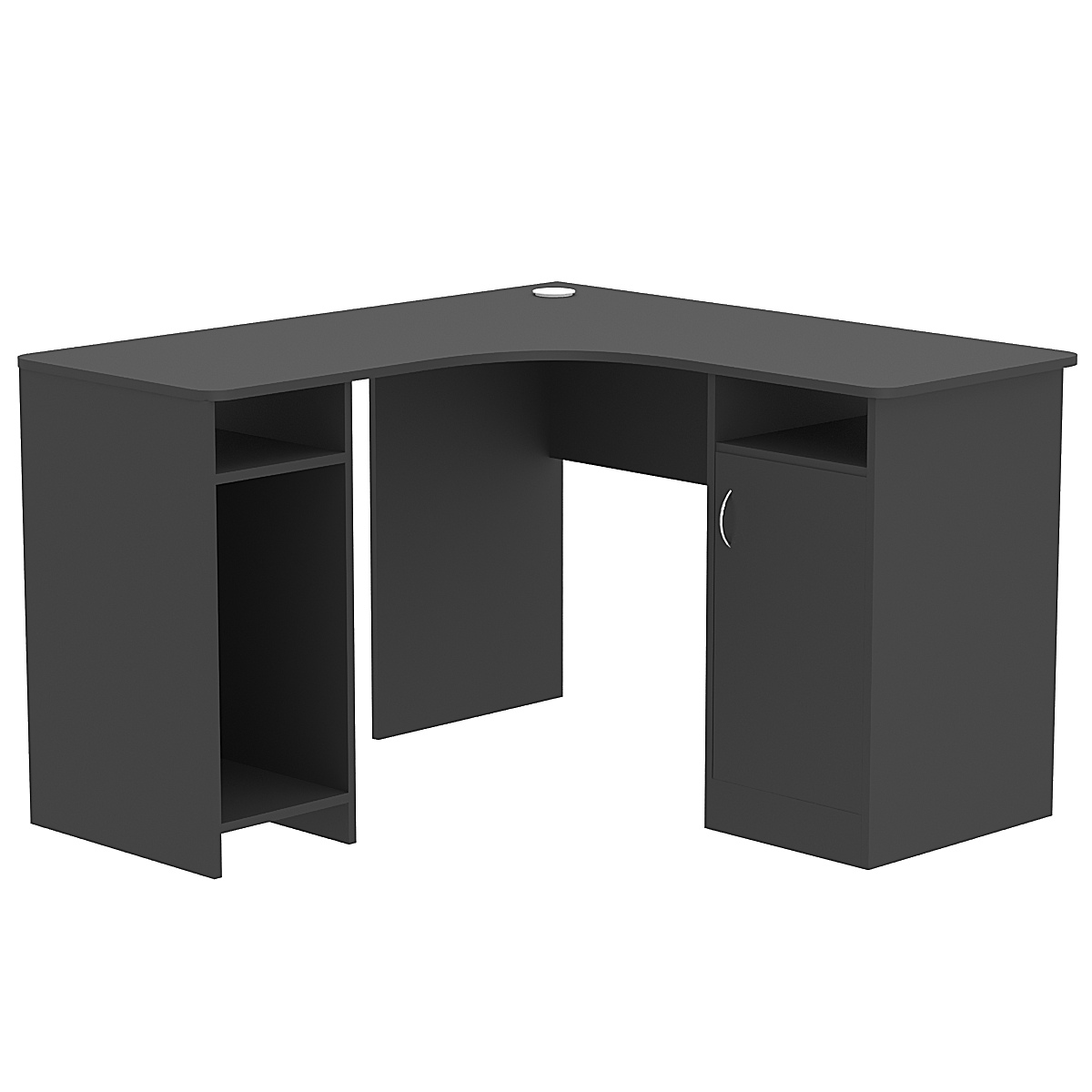 Стол угловой СУ-04-Л (левосторонний) Черный