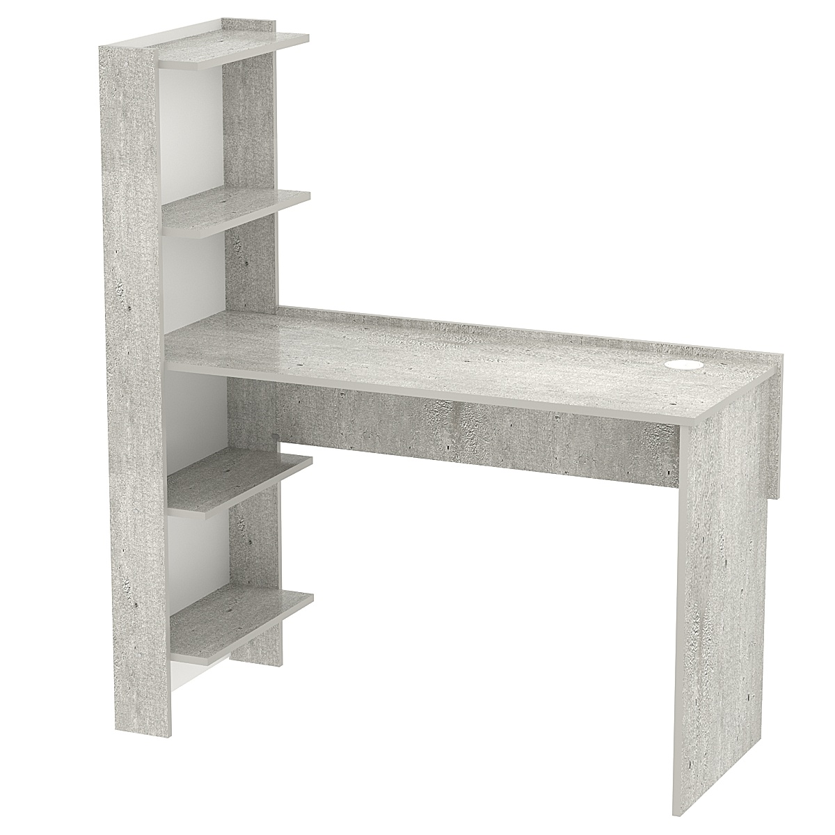 Стол письменный со стеллажом СПС-02-Л (левосторонний) Метрополитан Грей