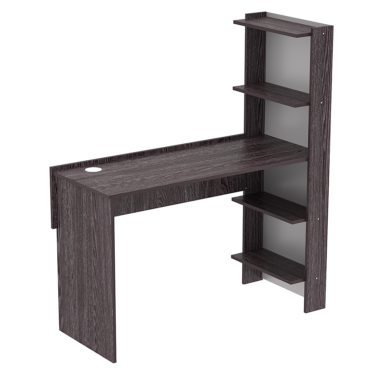 Стол письменный со стеллажом СПС-02-П (правосторонний) Ясень Анкор темный - U31105