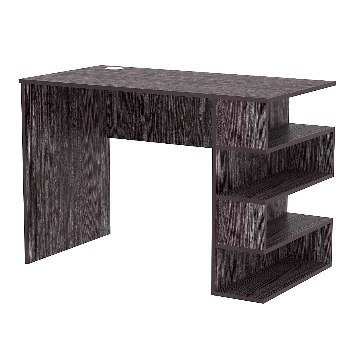 Стол письменный со стеллажом СПС-03-П (правосторонний) Ясень Анкор темный - U31105