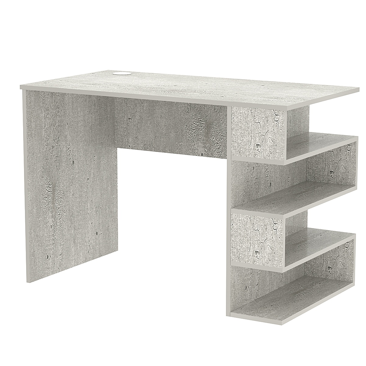 Стол письменный со стеллажом СПС-03-П (правосторонний) Метрополитан Грей