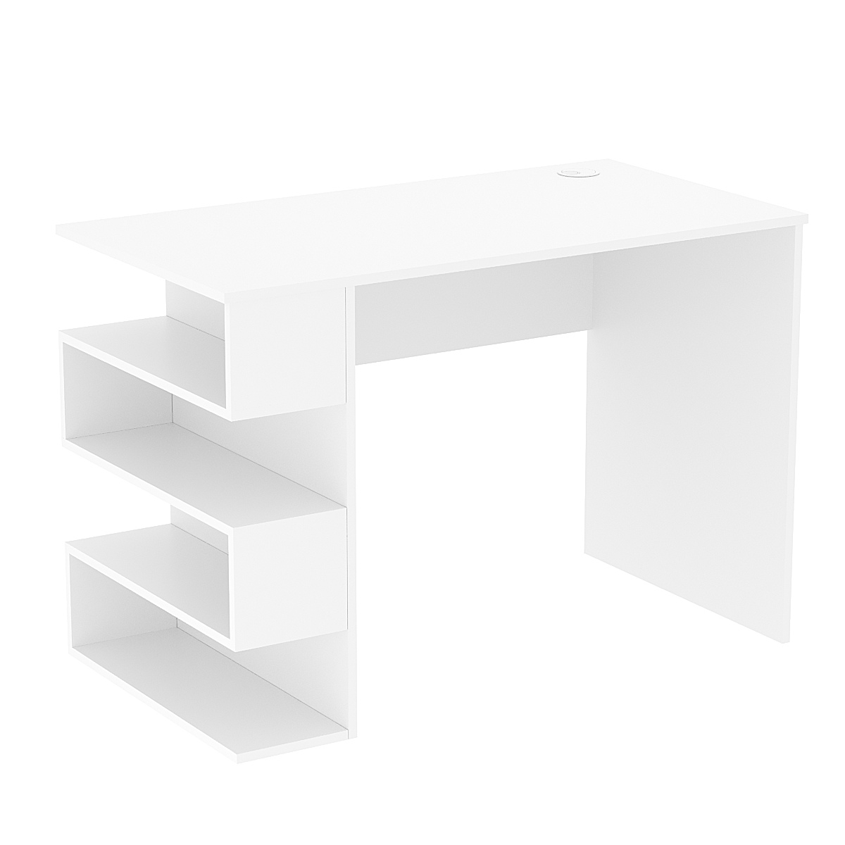 Стол письменный со стеллажом СПС-03-Л (левосторонний) Белый