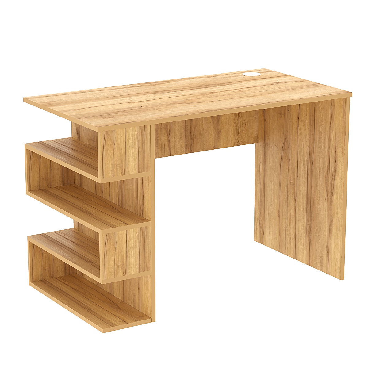 Стол письменный со стеллажом СПС-03-Л (левосторонний) Дуб Золотистый