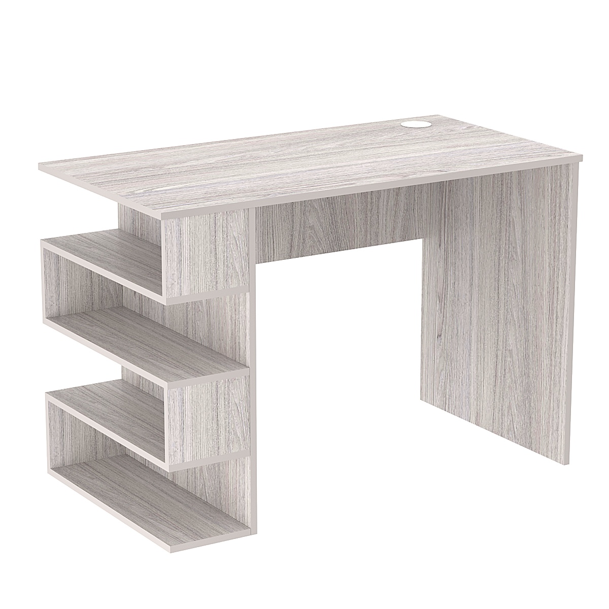 Стол письменный со стеллажом СПС-03-Л (левосторонний) Ясень Анкор светлый - U31104