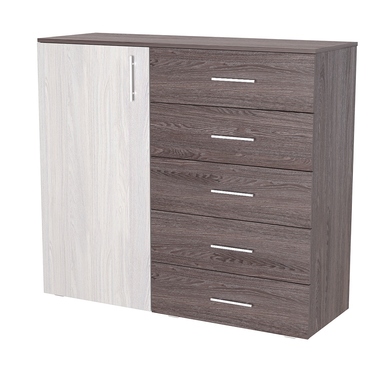 Комод ВЕКТОР КВ-01 Ясень Анкор темный + Ясень Анкор светлый