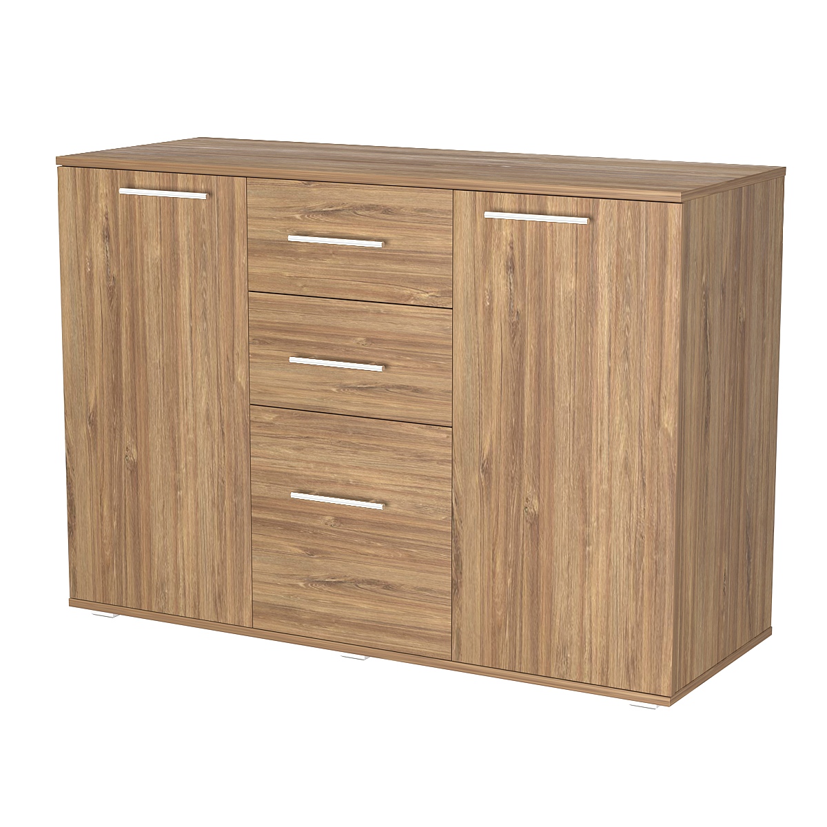 Комод ВЕКТОР КВ-08 Дуб канзас коричневый Н1113 ST10