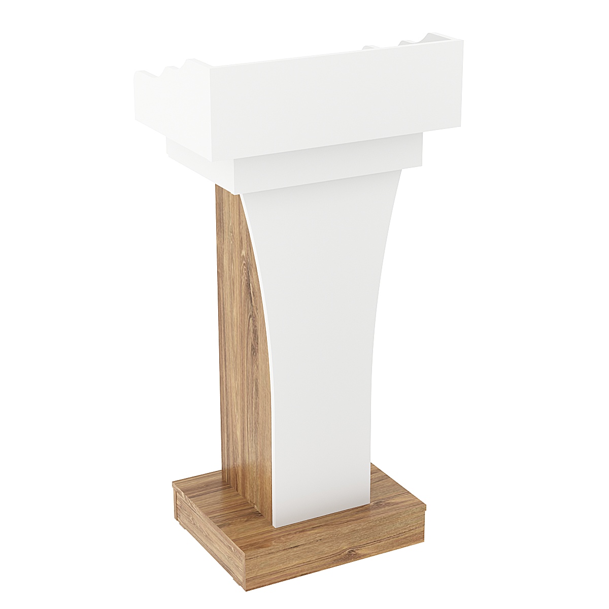 Кафедра для выступлений Конференс №9 Белый + Дуб Канзас коричневый