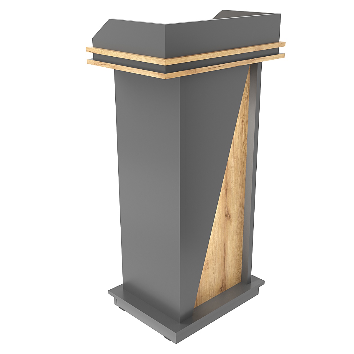 Кафедра для выступлений Конференс №17А Темно-серый и Дуб Золотистый