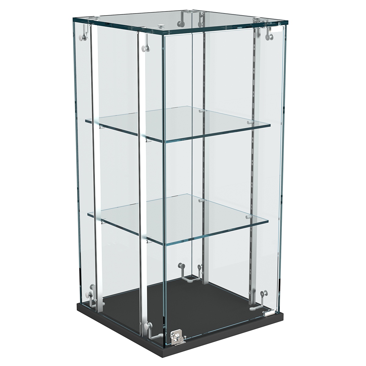 Витрина Истра настольная №21-РЕГ с регулировочными стеклянными полками Черный