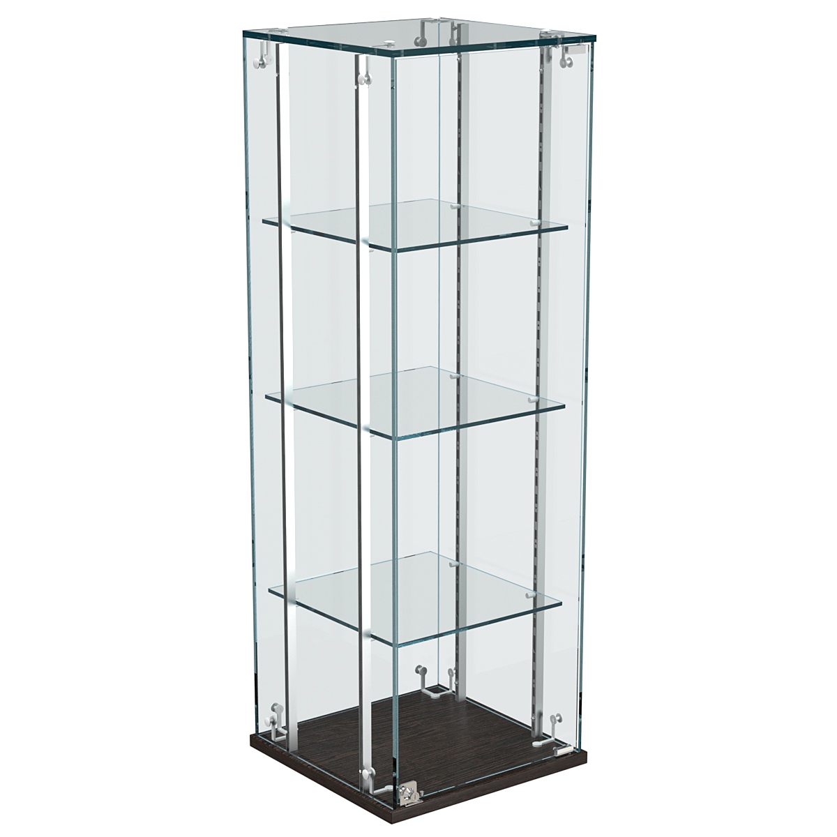 Витрина Истра настольная №23-РЕГ с регулировочными стеклянными полками Дуб Венге