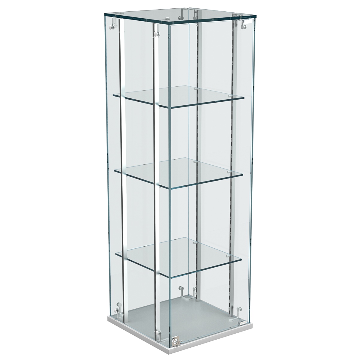 Витрина Истра настольная №23-РЕГ с регулировочными стеклянными полками Серый