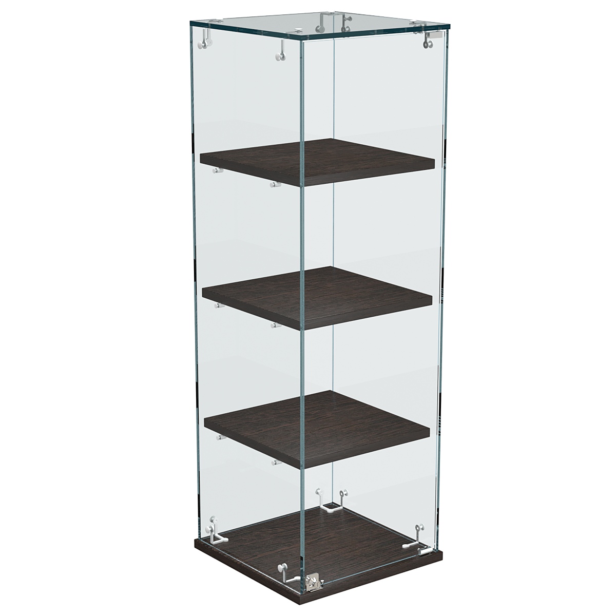 Витрина Истра настольная №23-ДП с прямыми полками из ДСП Дуб Венге