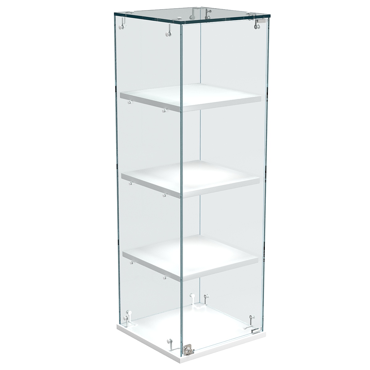 Витрина Истра настольная №23-ДП с прямыми полками из ДСП Белый