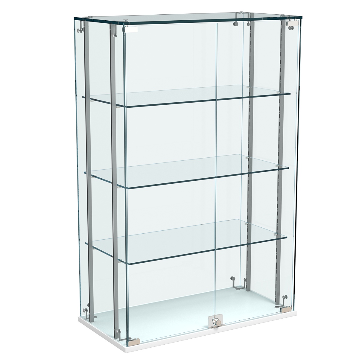 Витрина Истра настольная №22-РЕГ с регулировочными стеклянными полками Белый