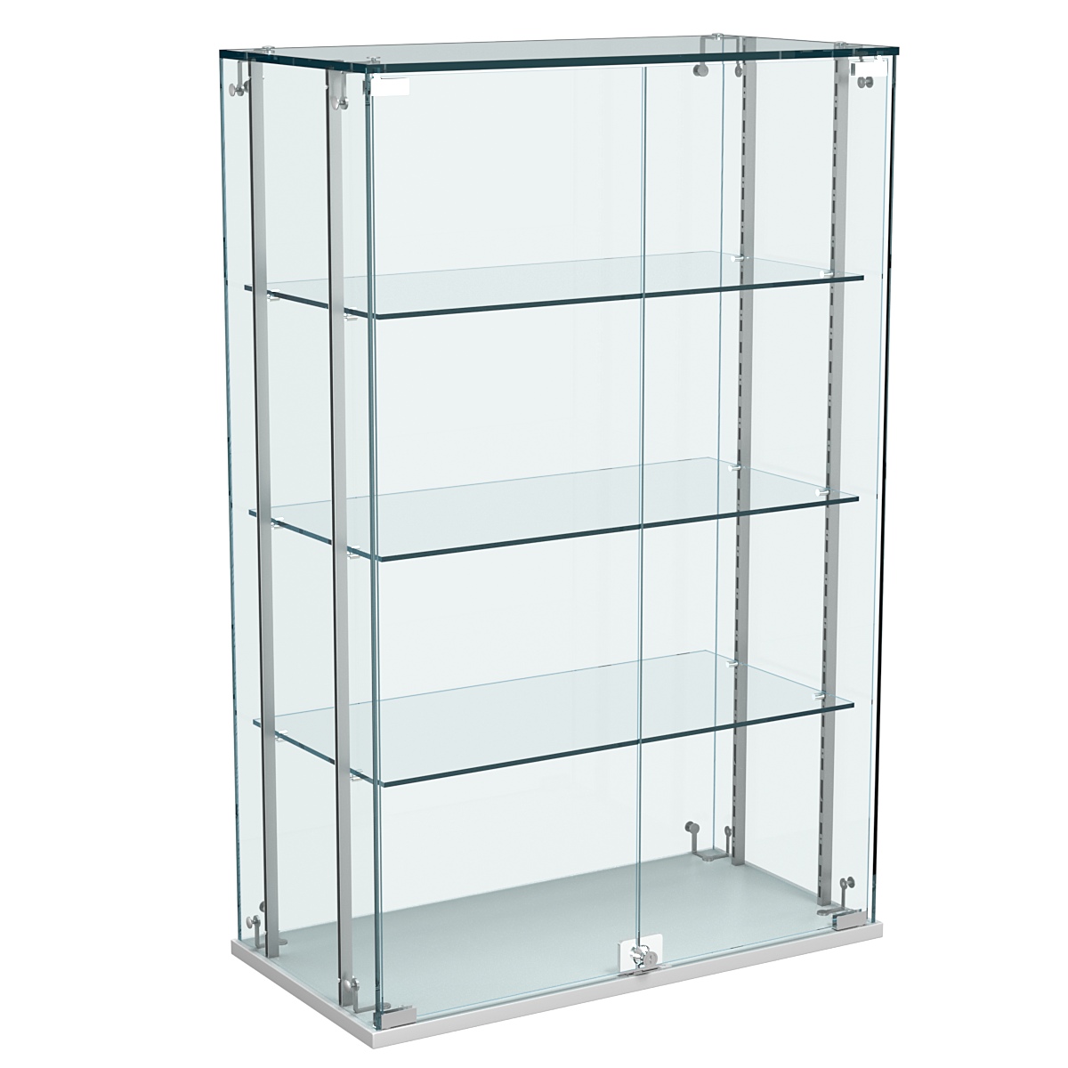 Витрина Истра настольная №22-РЕГ с регулировочными стеклянными полками Серый