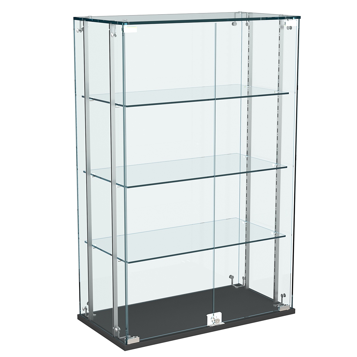 Витрина Истра настольная №22-РЕГ с регулировочными стеклянными полками Черный
