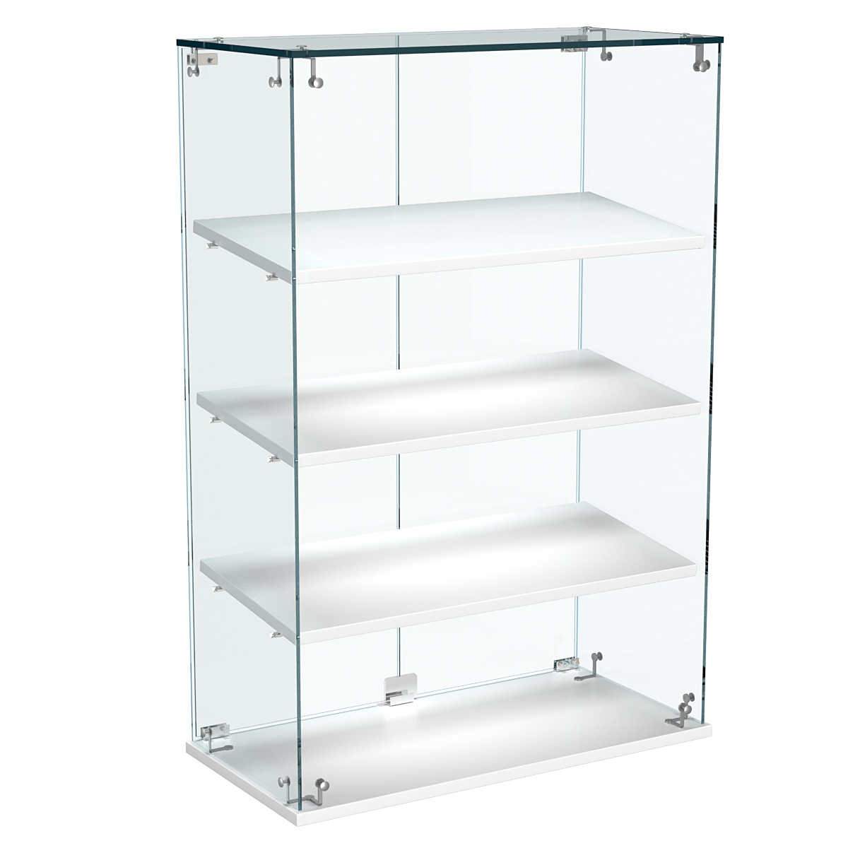 Витрина Истра настольная №22-ДН с наклонными полками из ДСП Белый