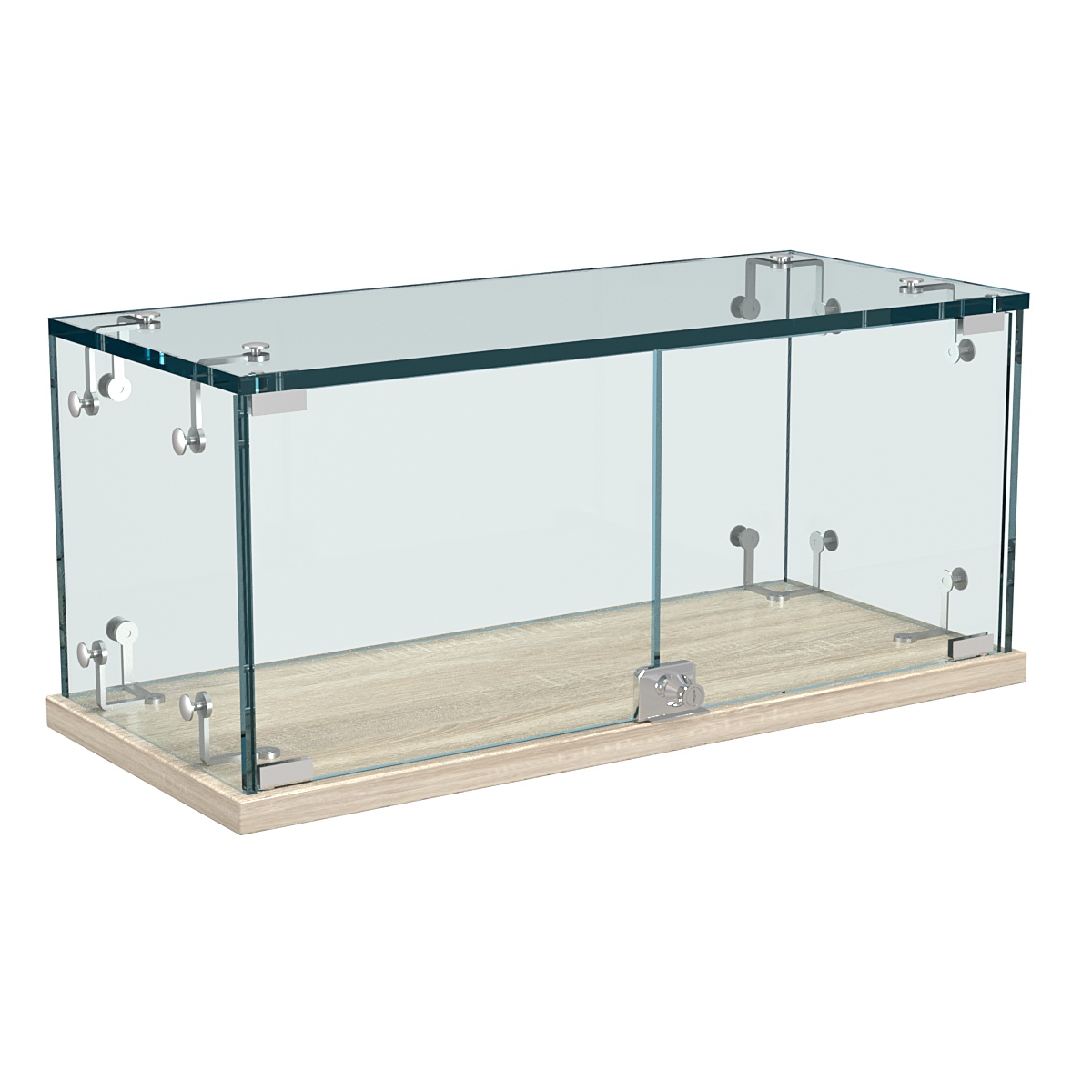 Витрина Истра настольная мини №1-2 с распашными дверками Дуб Сонома