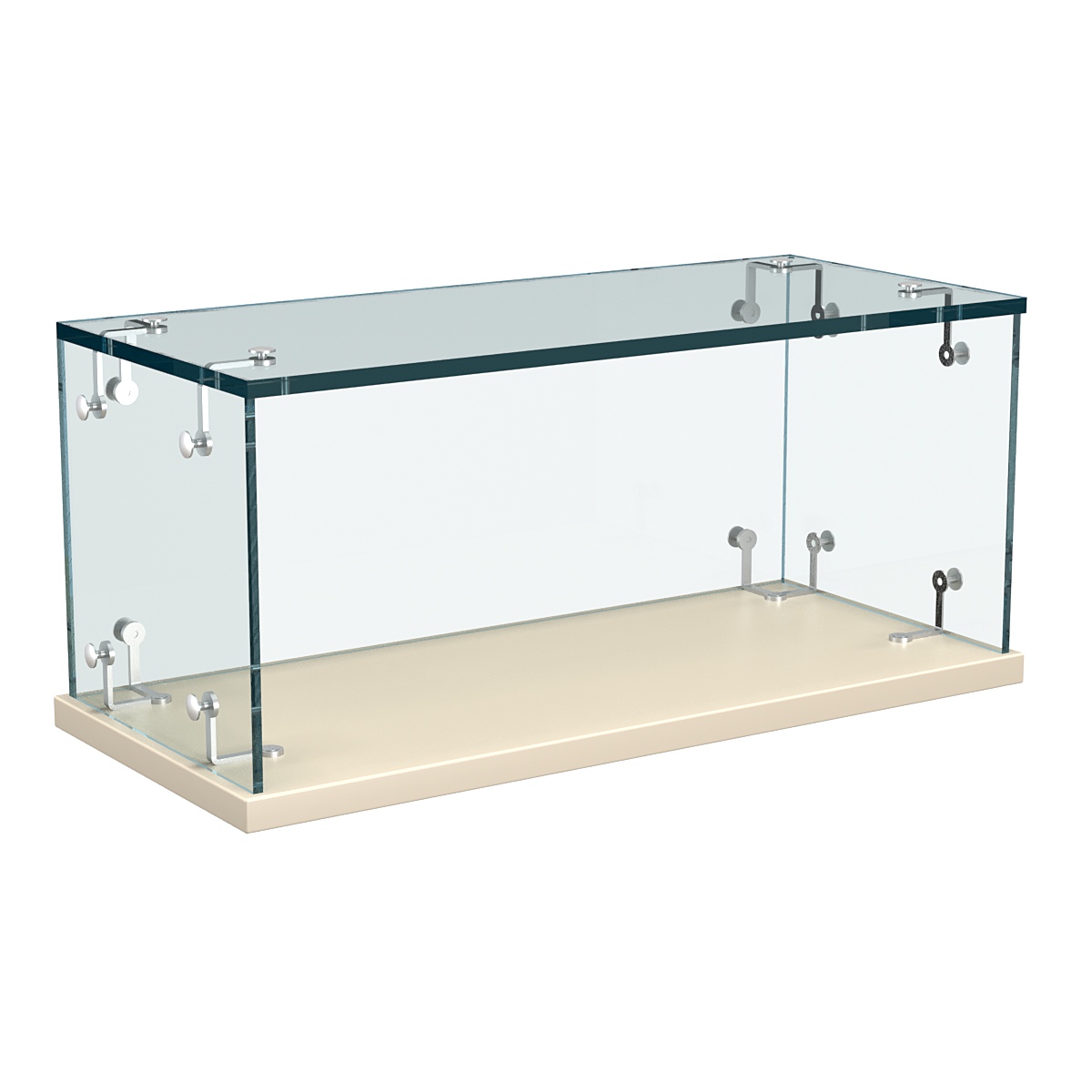 Витрина Истра настольная мини №1-1 без дверей Крем Вайс