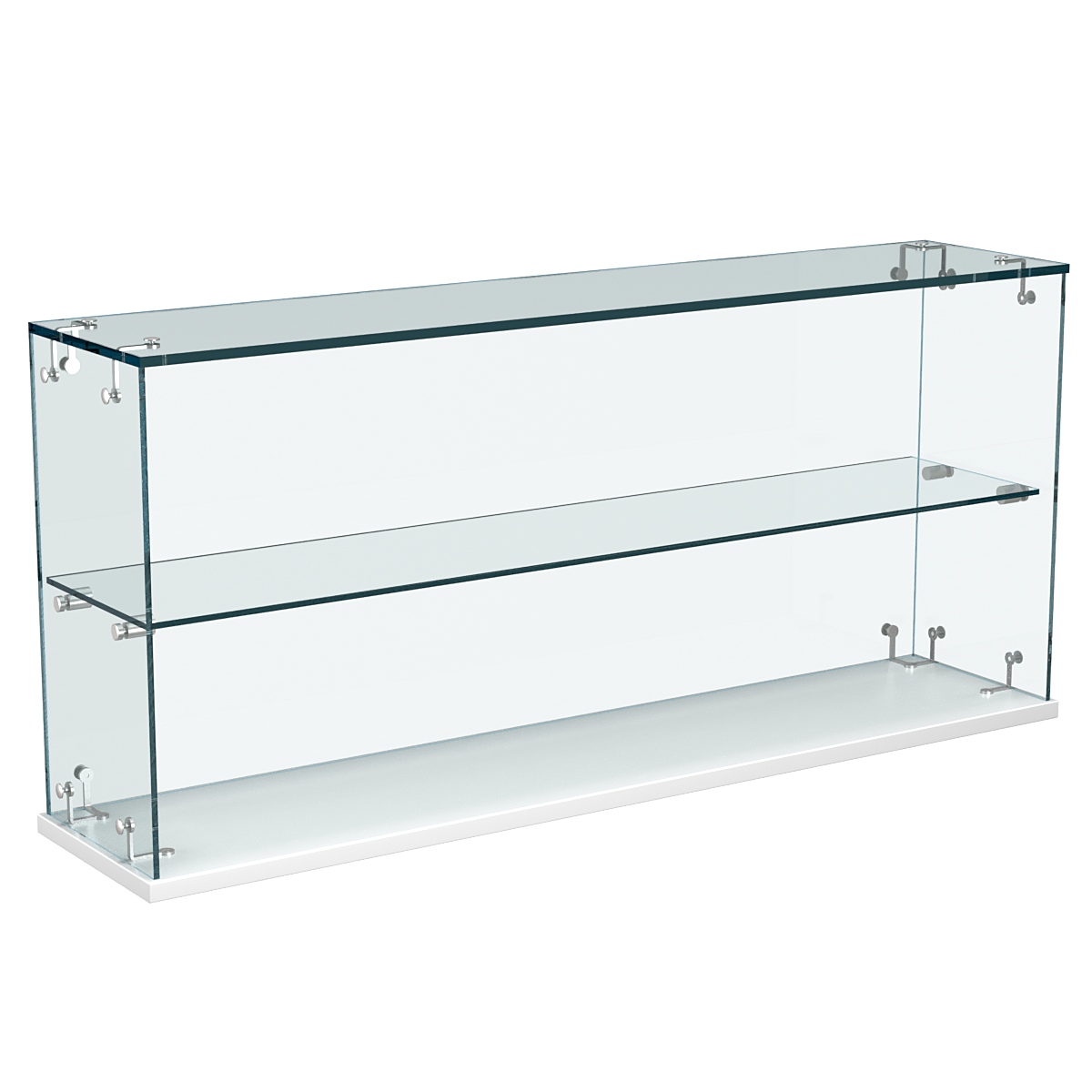 Витрина Истра настольная мини №6-1 с одной полкой без дверей Белый