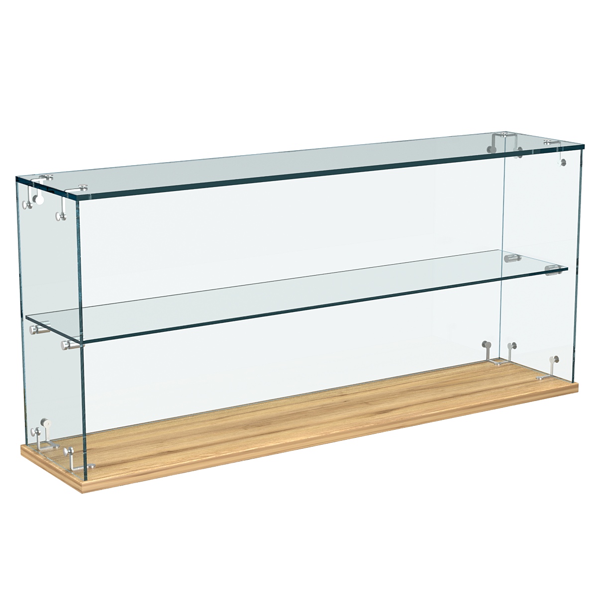 Витрина Истра настольная мини №6-1 с одной полкой без дверей Дуб Золотистый