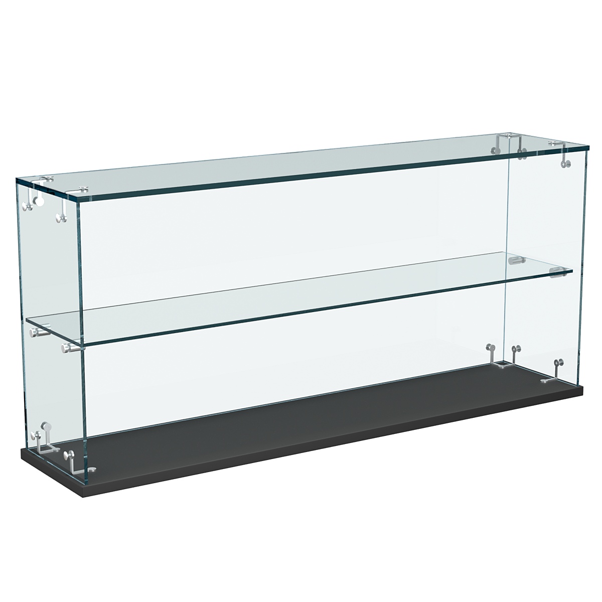 Витрина Истра настольная мини №6-1 с одной полкой без дверей Черный