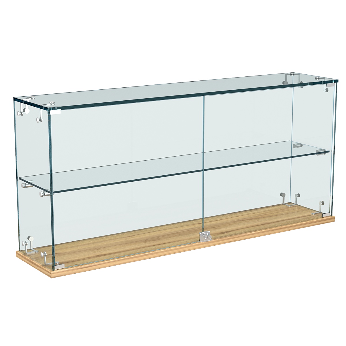 Витрина Истра настольная мини №6-2 с одной полкой и распашными дверками Дуб Золотистый