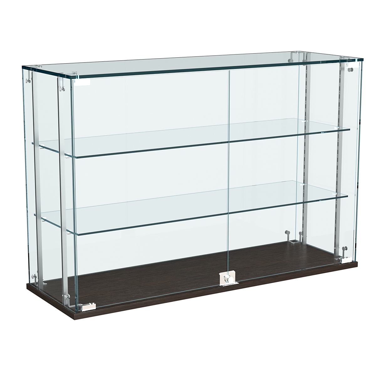 Витрина Истра настольная №29-РЕГ с регулировочными стеклянными полками Дуб Венге