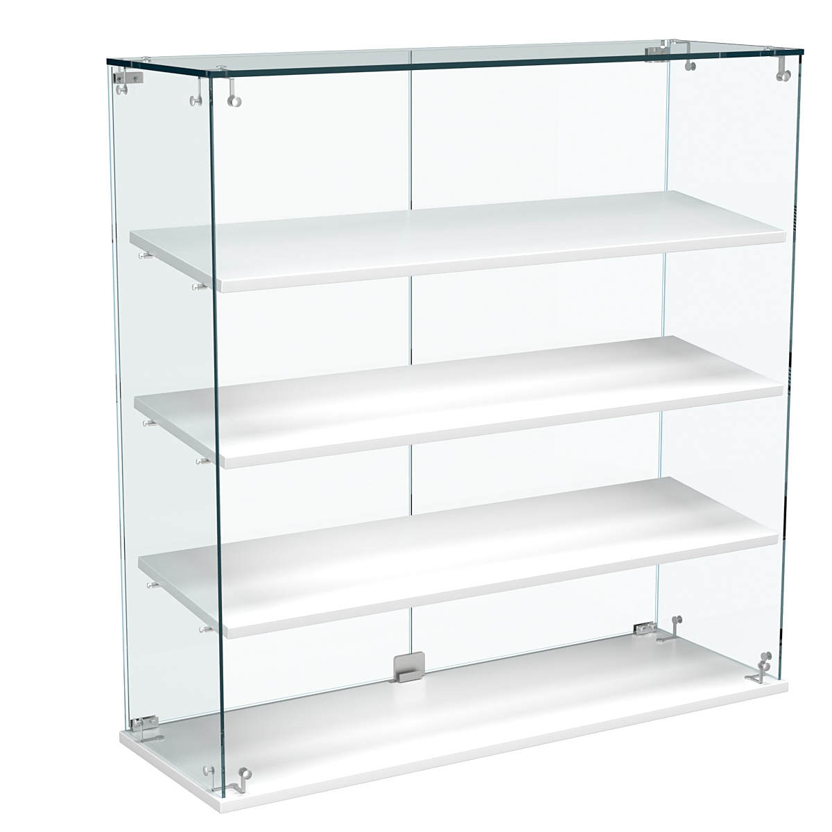 Витрина Истра настольная №31-ДН с наклонными полками из ДСП Белый