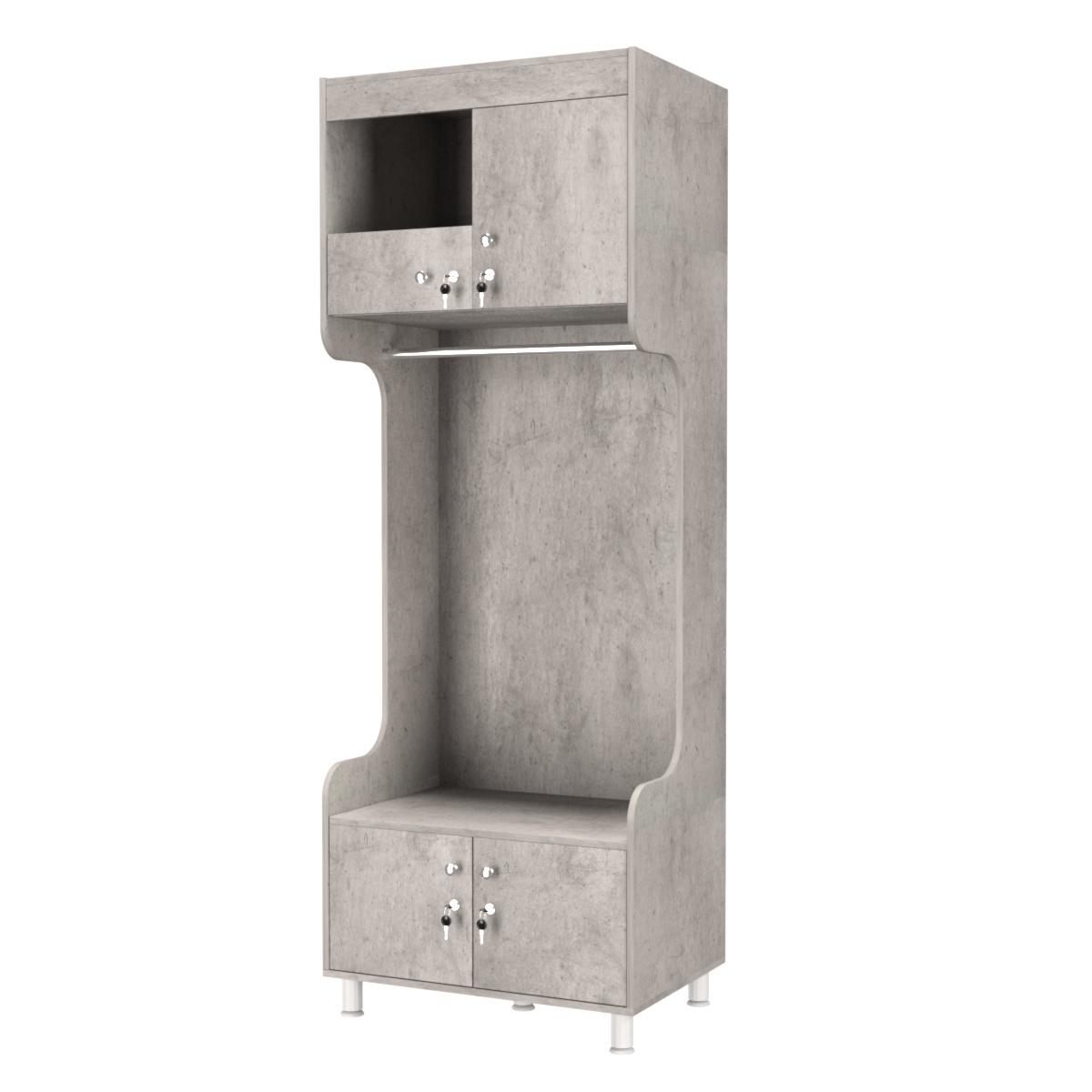 Шкаф для раздевалок Спорт-Фит №1 Бетон Чикаго светло-серый F186 ST9