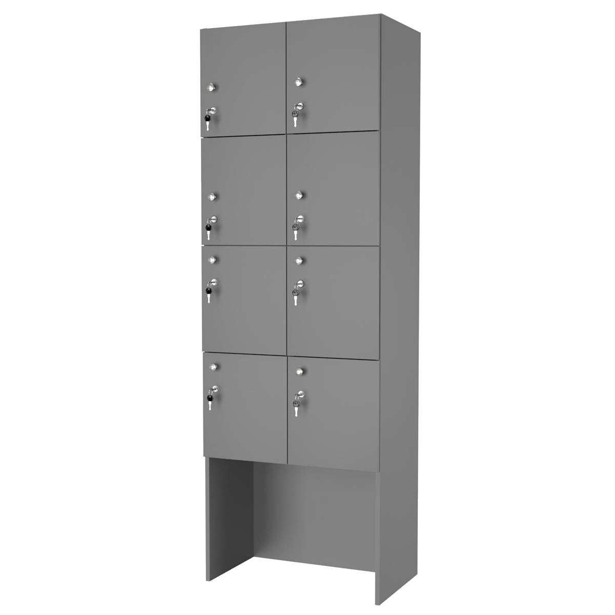 Шкаф для раздевалок СТАНДАРТ-КВАРТЕТ №3-2 Темно-Серый