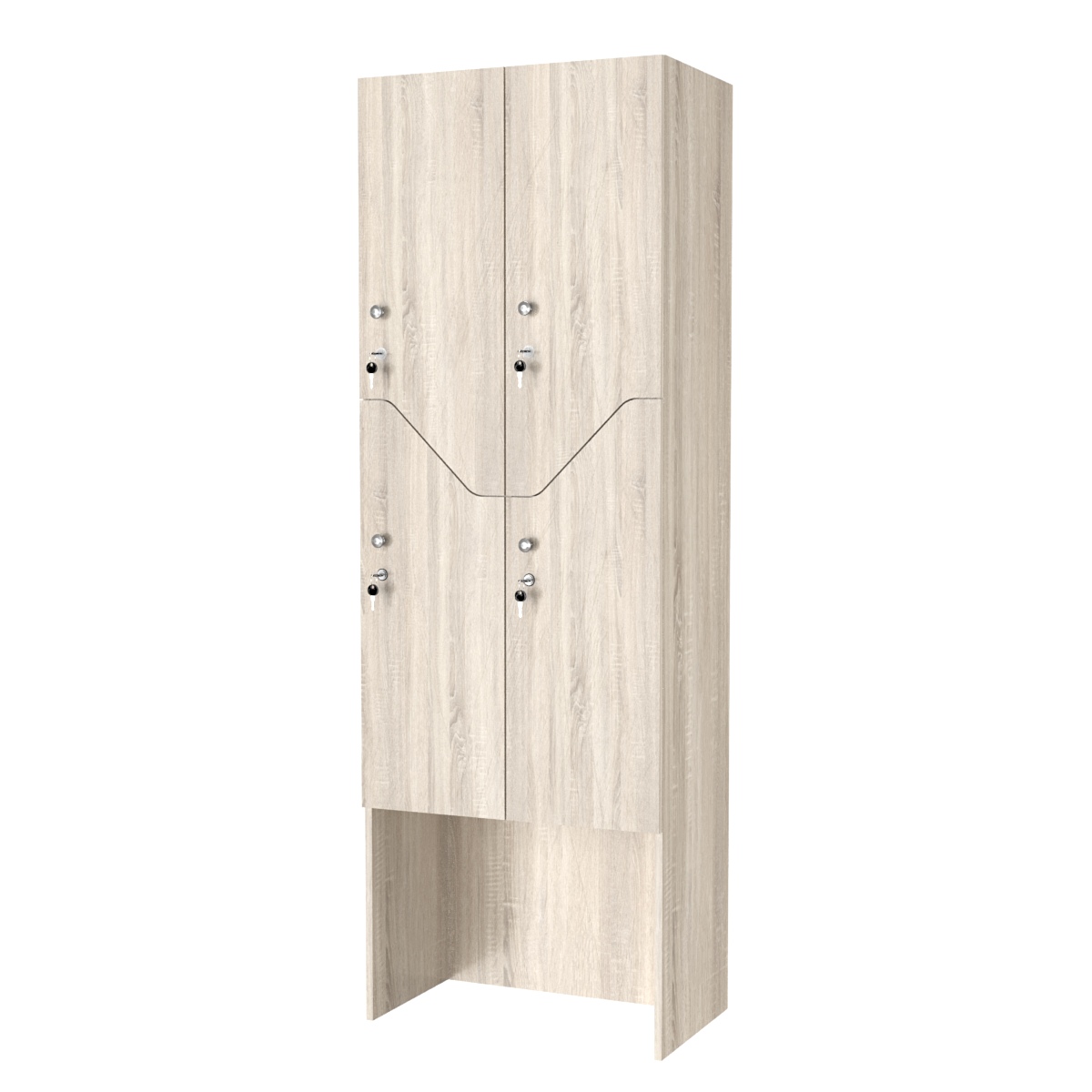 Шкаф для раздевалок СТАНДАРТ-Элегия №3-2А Дуб Сонома