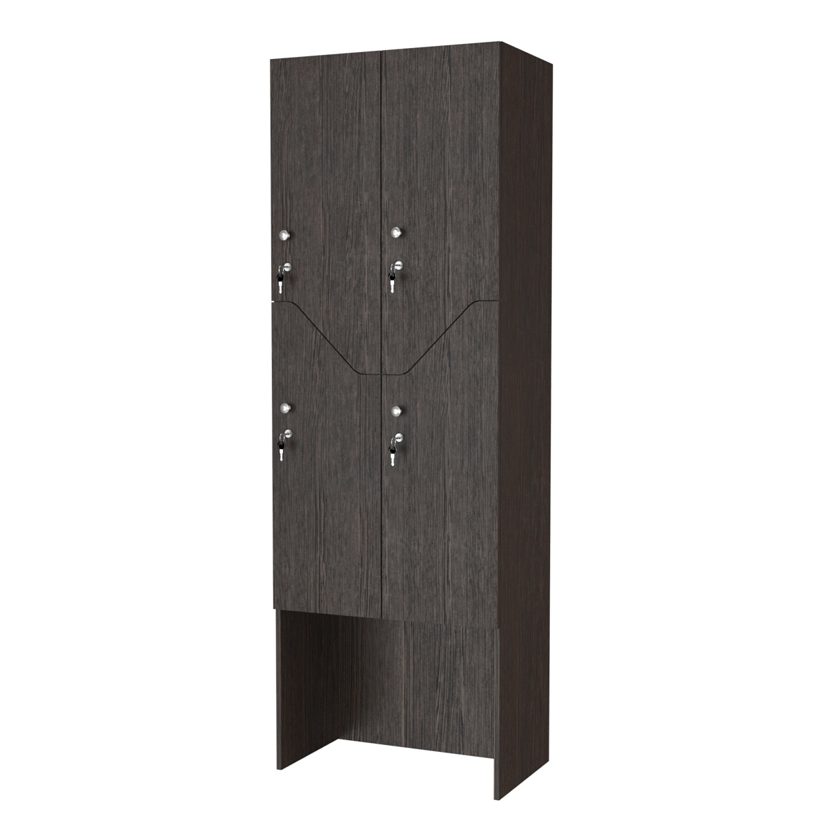 Шкаф для раздевалок СТАНДАРТ-Элегия №3-2А Дуб Венге