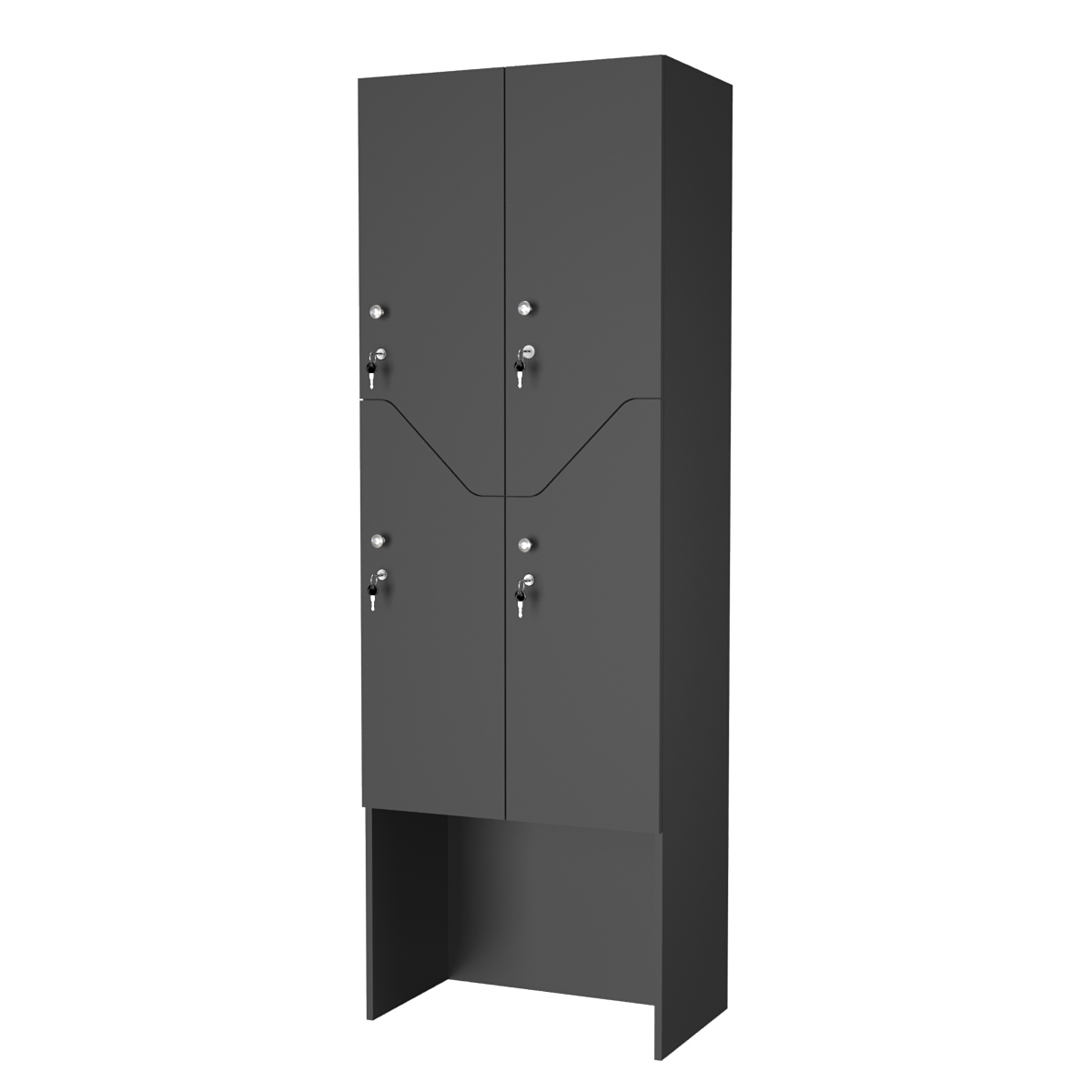 Шкаф для раздевалок СТАНДАРТ-Элегия №3-2А Черный