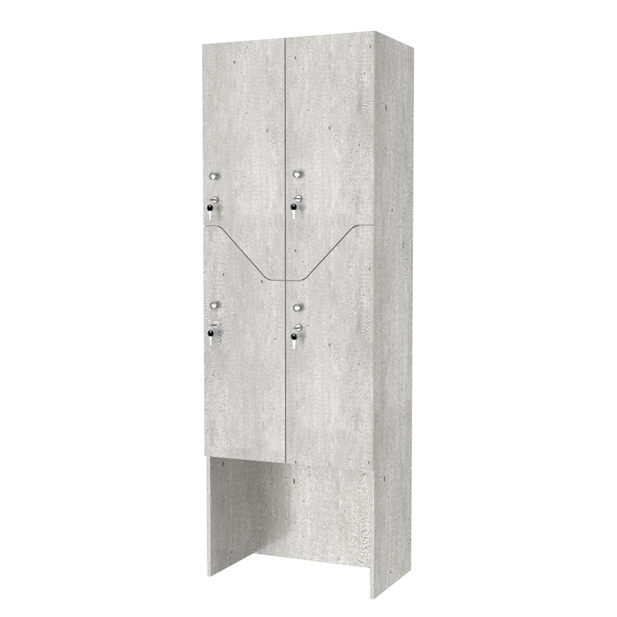 Шкаф для раздевалок СТАНДАРТ-Элегия №3-2А Метрополитан Грей