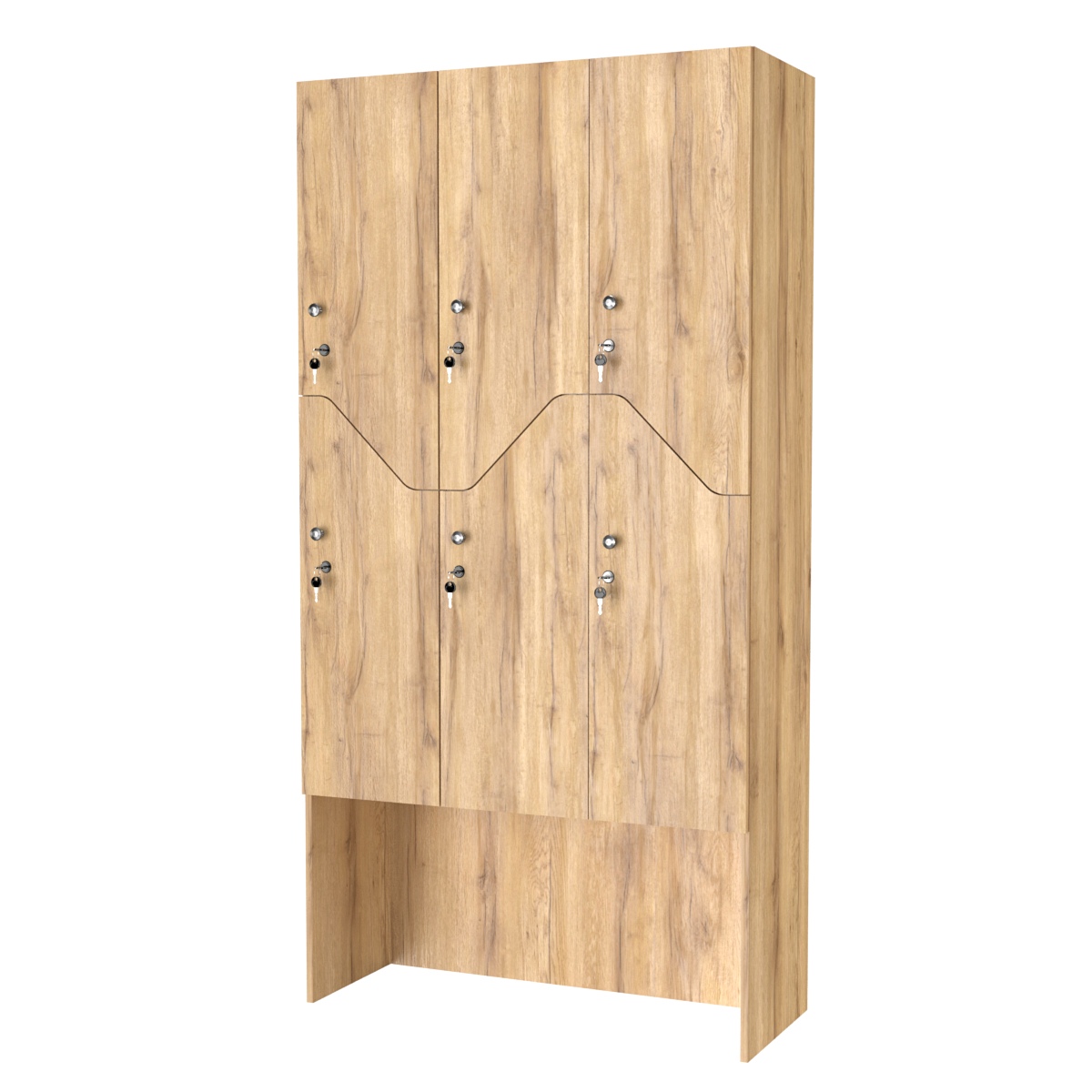 Шкаф для раздевалок СТАНДАРТ-Элегия №3-3А Дуб Золотистый