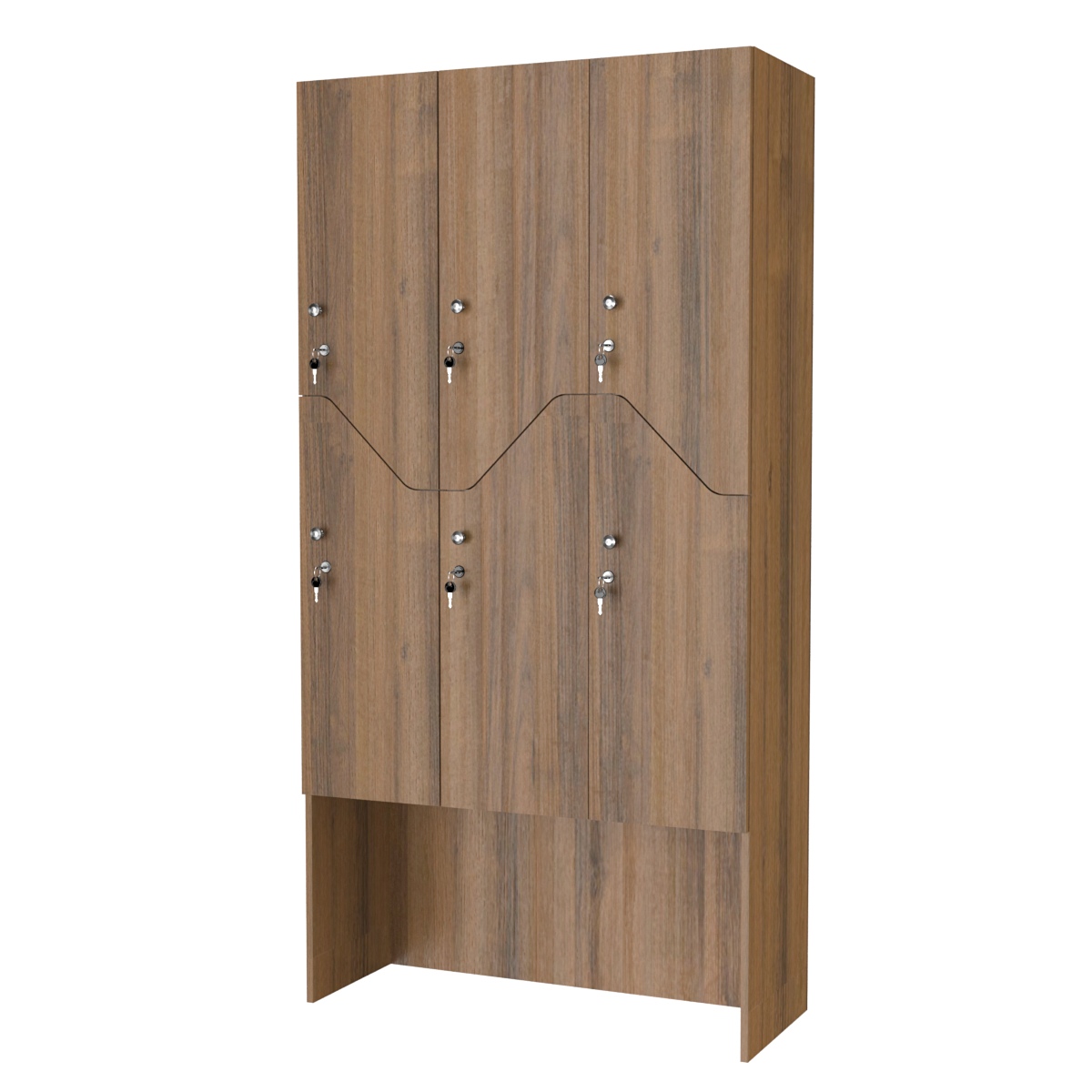 Шкаф для раздевалок СТАНДАРТ-Элегия №3-3А Орех