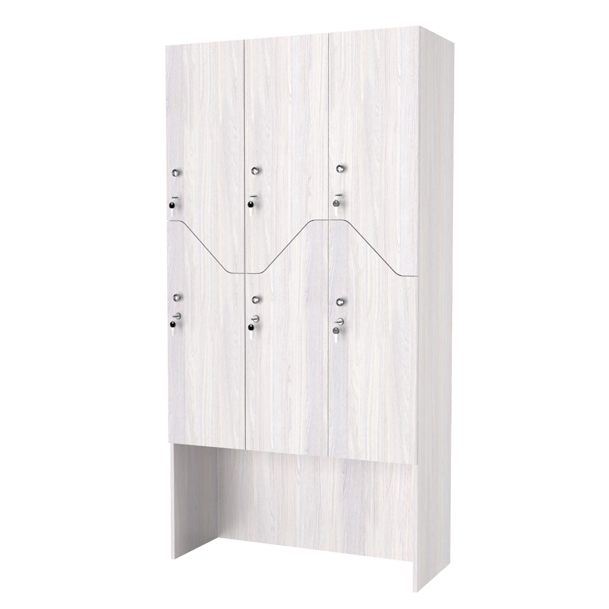 Шкаф для раздевалок СТАНДАРТ-Элегия №3-3А Ясень Анкор светлый - U31104