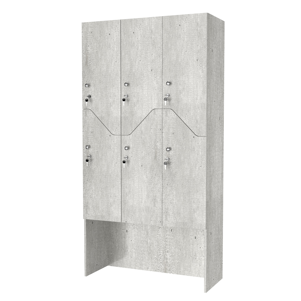 Шкаф для раздевалок СТАНДАРТ-Элегия №3-3А Метрополитан Грей