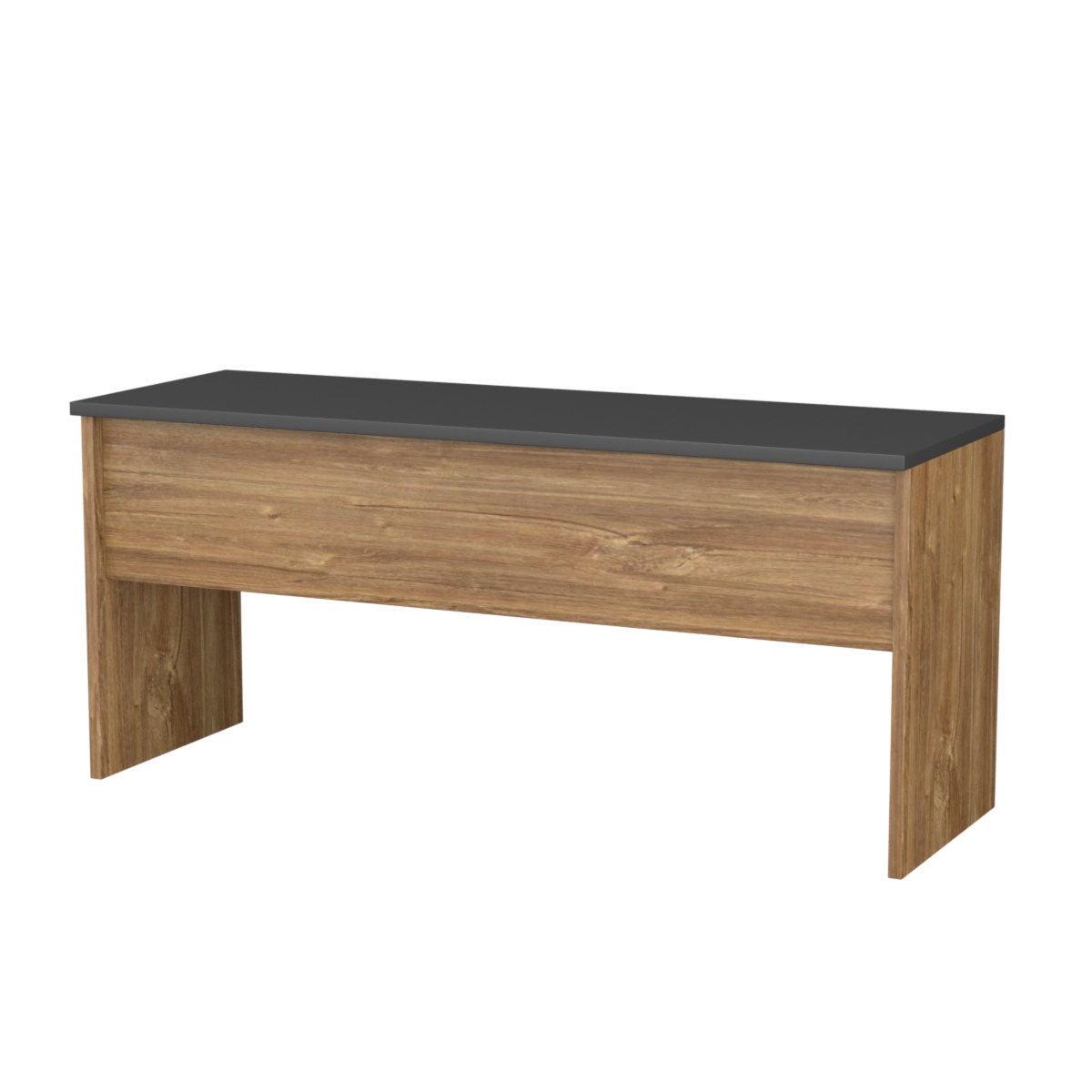 Скамейка для раздевалок №2-3 Дуб Канзас Коричнерый + черный