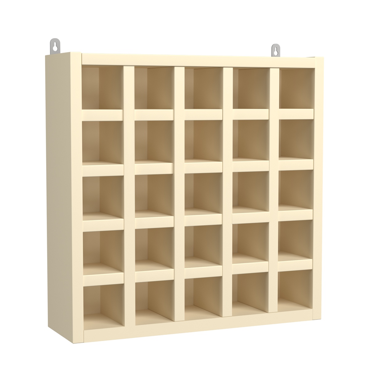 Ключница мини на 25 ячеек для ключей, браслетов и карт, ячейки 60х60мм Крем Вайс