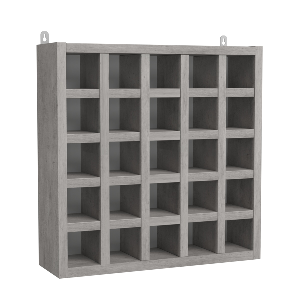 Ключница мини на 25 ячеек для ключей, браслетов и карт, ячейки 60х60мм Бетон Чикаго светло-серый F186 ST9