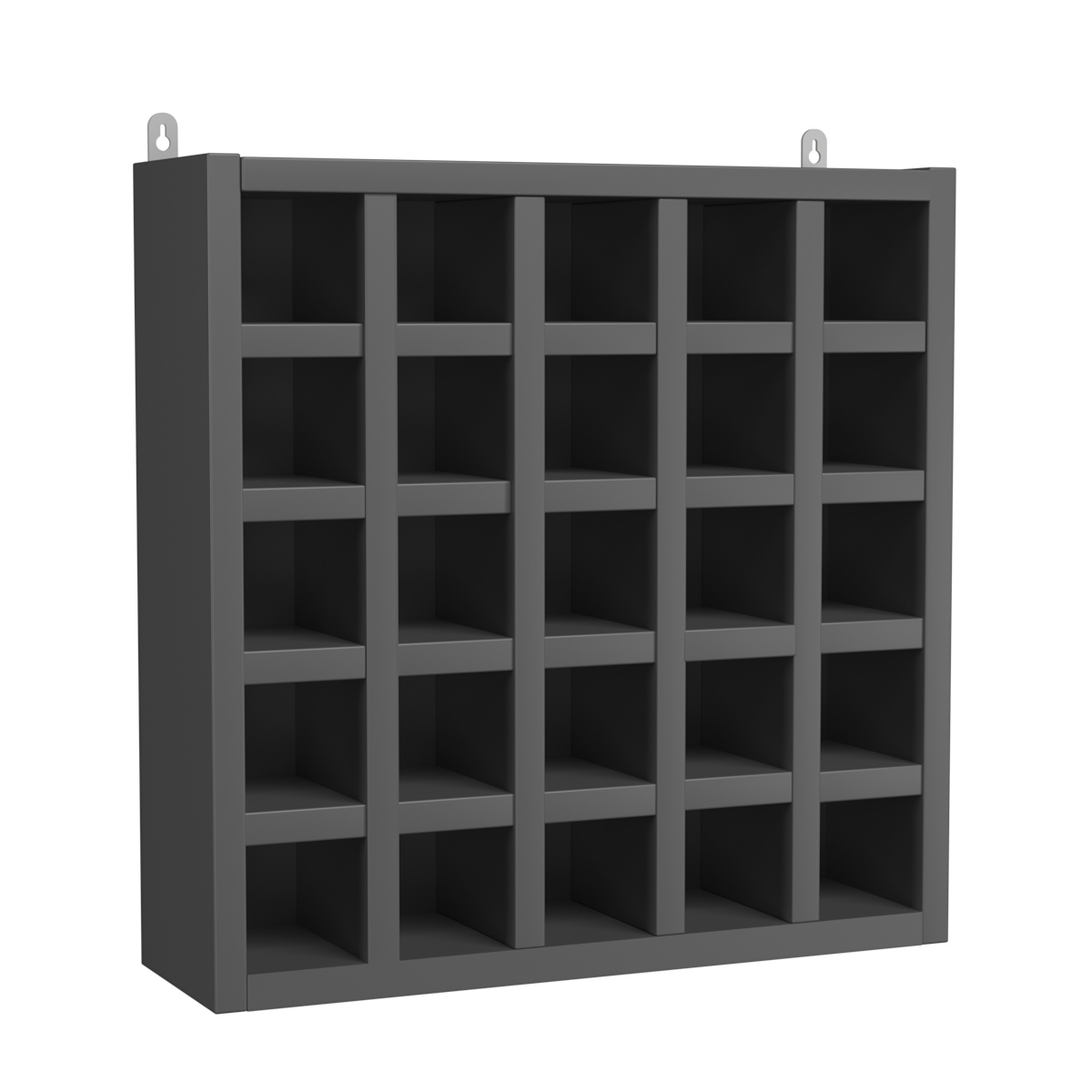 Ключница мини на 25 ячеек для ключей, браслетов и карт, ячейки 60х60мм Антрацит