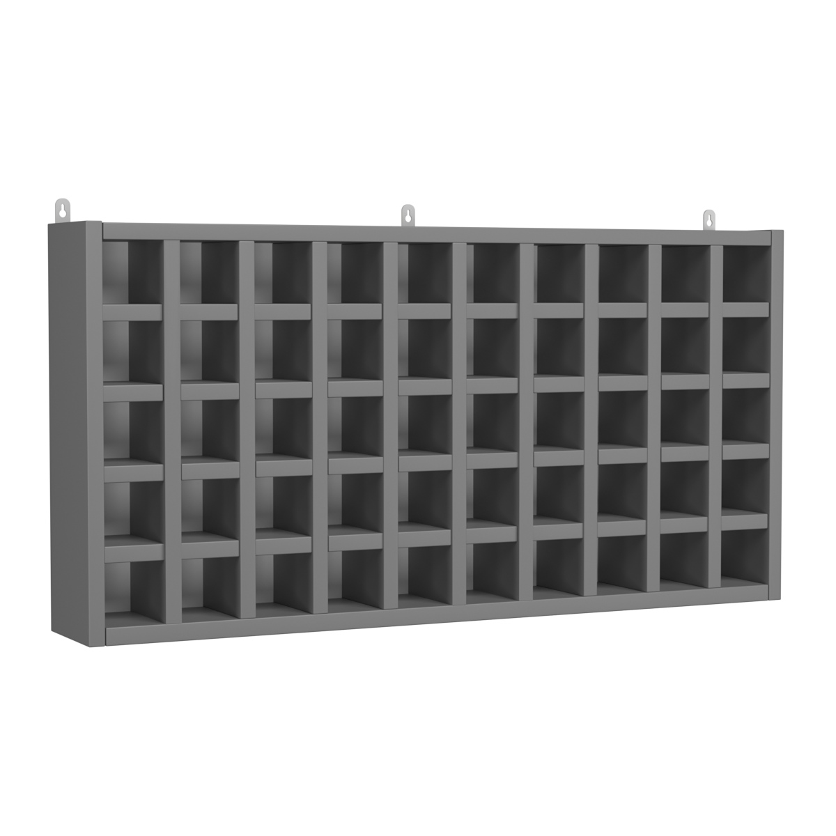 Ключница мини на 50 ячеек для ключей, браслетов и карт, ячейки 60х60мм Темно-Серый