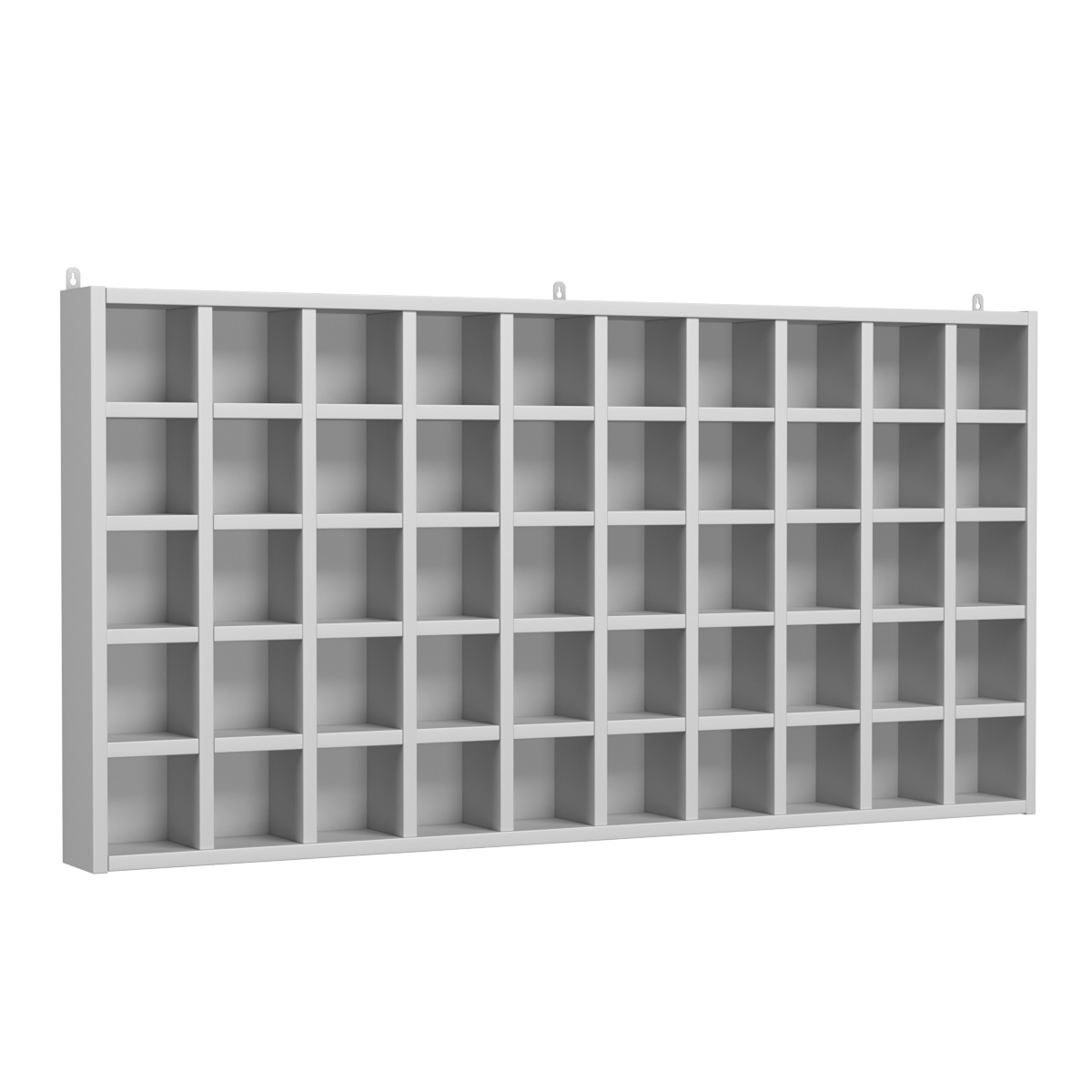 Ключница МАКСИ на 50 ячеек для ключей, браслетов и карт, ячейки 100х100мм Серый