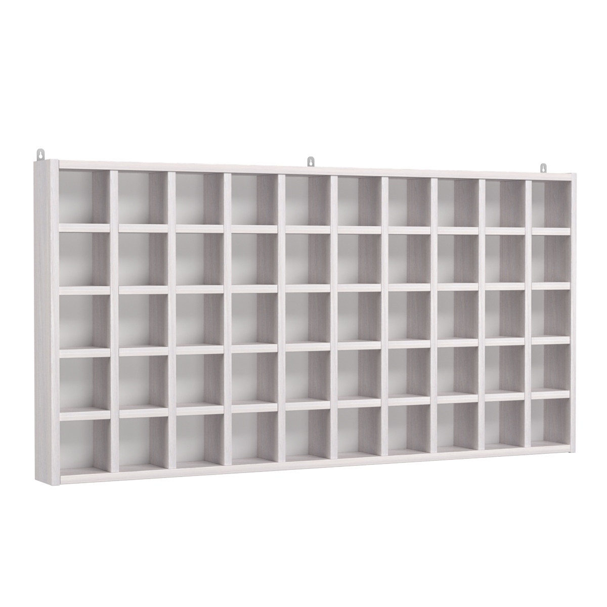 Ключница МАКСИ на 50 ячеек для ключей, браслетов и карт, ячейки 100х100мм Ясень Анкор светлый