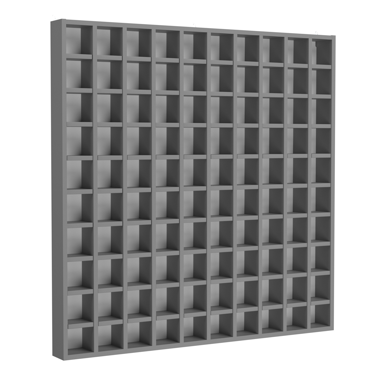 Ключница МАКСИ на 100 ячеек для ключей, браслетов и карт, ячейки 100х100мм Темно-Серый