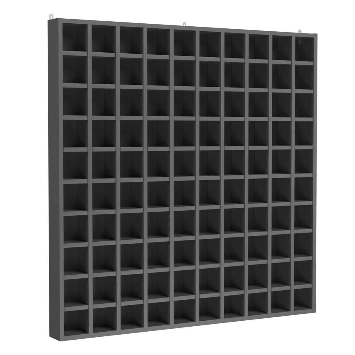 Ключница МАКСИ на 100 ячеек для ключей, браслетов и карт, ячейки 100х100мм Антрацит